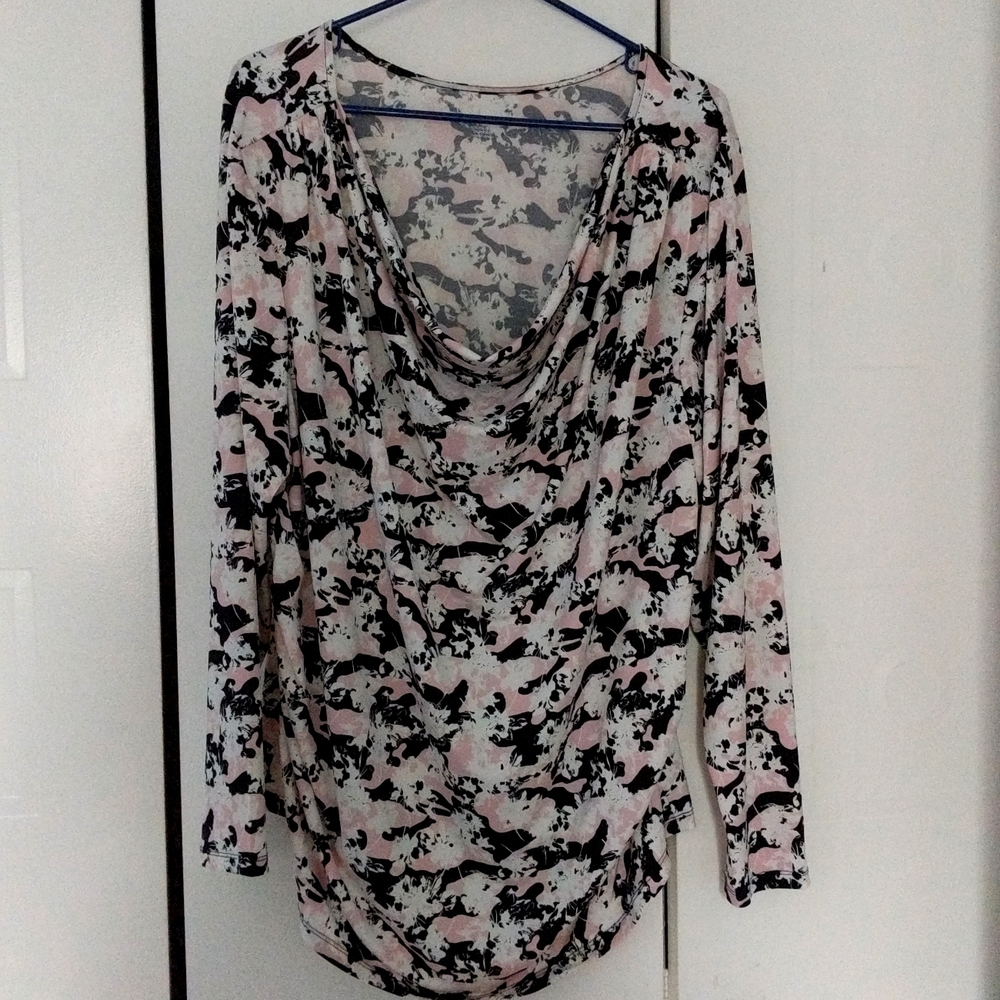Lane Bryant cowl neck front blouse